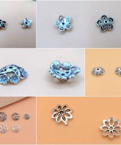 Charm ốp bạc thái ốp hạt đá - Charm bạc 925 - Mã CA070-079