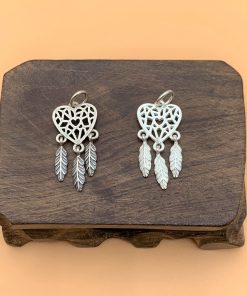 Charm dream catcher lưới giấc mơ hình trái tim mẫu mới siêu bền - Charm bạc 925 - Mã CA123 CB318