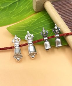 Charm chùy kim cang (chày kim cương) một bên chuông mix vòng tay - Charm Bạc 925 - Mã CA1425 CB1460