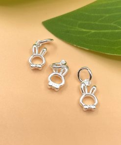 Alternative view of Charm móc treo thỏ cách điệu cỡ bé cực xinh - Charm Bạc 925 - Mã CB1380