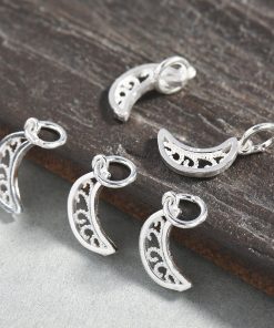 Alternative view of Charm bạc móc treo mặt trăng lưỡi liềm - Charm Bạc 925 - Mã CB221