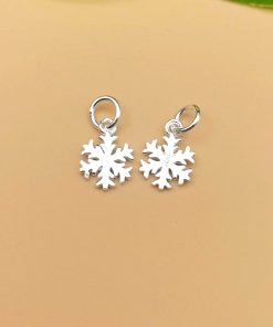 Bạc 999 Charm Bông Tuyết cực xinh ~8.5mm Mix Lắc Tay - Charm Bạc 999 - Mã CB1680