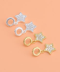 Alternative view of Charm bạc ngôi sao đính đá có móc treo lớn - Charm Bạc 925 - Mã CB235