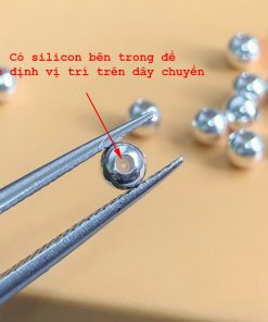Bi bạc 925 có chặn cao su - đệm silicon bên trong để giữ, cố định charm - Charm Bạc 925 - Mã CB1600