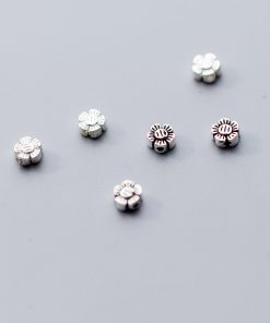 Charm bạc thái nối hoa 5 cánh - Charm Bạc 925 - Mã CA221 CB051