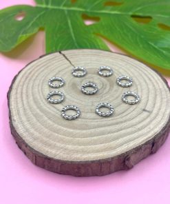 Alternative view of Charm bọc tròn dạng hở khắc kinh phật bạc 925 - Charm Bạc 925 - Mã CA1470