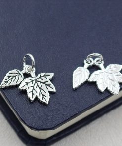 Charm móc treo lá cây kép - Charm Bạc 925 - Mã CA195 CB300