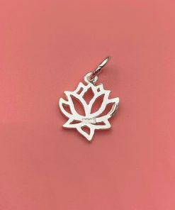 Charm bạc móc treo hình hoa sen - Charm Bạc 925 - Mã CB355