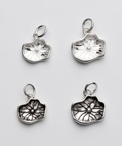 Charm bạc móc treo hình lá sen - Charm Bạc 925 - Mã CB312 CA251