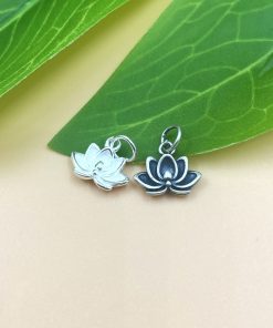 Charm móc treo hoa sen nổi cỡ 10mm cực xinh bạc 925 - Charm Bạc 925 - Mã CA1395 CB1420