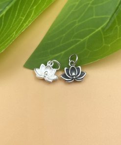 Alternative view of Charm móc treo hoa sen nổi cỡ 10mm cực xinh bạc 925 - Charm Bạc 925 - Mã CA1395 CB1420