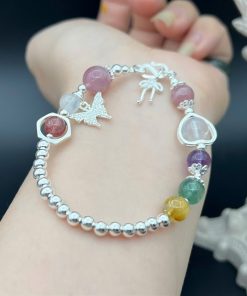 Vòng mix bướm đính đá và nơ (nhiều đá)