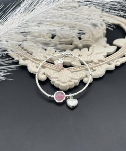 [Bạc 925] Vòng phong thủy mix trái tim bạc 925 đơn giản mà xinh - Vòng Đá 5A - VT2500180