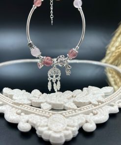 Alternative view of Vòng thạch anh hồng, dâu tây mix charm dream, gấu, trái tim - VT2400023VMIX