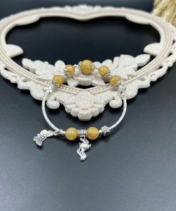 Vòng đá tự nhiên mix charm hồ ly và bướm - VT2400002TATV