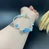 Vòng Aqua Moon mix lu thống aqua charm bạc hình bướm - VT2400030VMIX