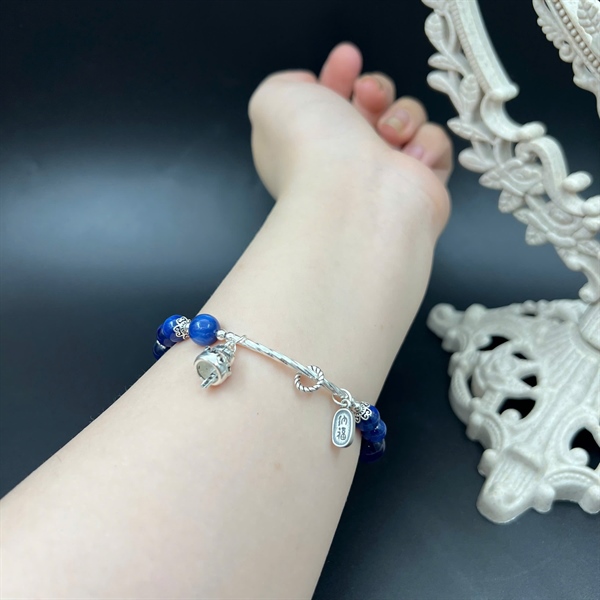 Vòng Aqua Kyanite mix mèo thần tài và phúc lộc - Ảnh 4