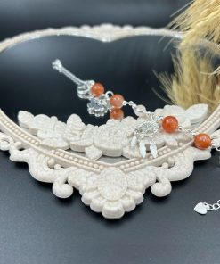 Alternative view of Lắc tay đá mặt trời mix charm dream catcher và cỏ 4 lá may mắn - VT2400057VMIX