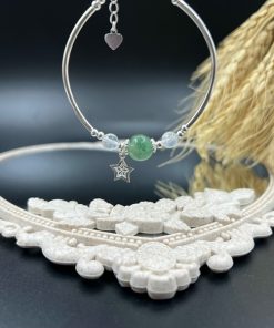 Alternative view of Thạch anh dâu xanh và moonstone mix bạc 925 - VT2400036VMIX