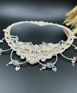 Vòng 1 hạt mix chìa và ổ khóa đính đá