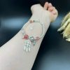 Vòng thạch anh hồng, dâu tây mix charm dream, gấu, trái tim - VT2400023VMIX