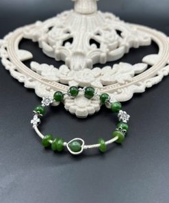 Vòng ngọc bích mix ngũ phúc (5 đồng điếu)