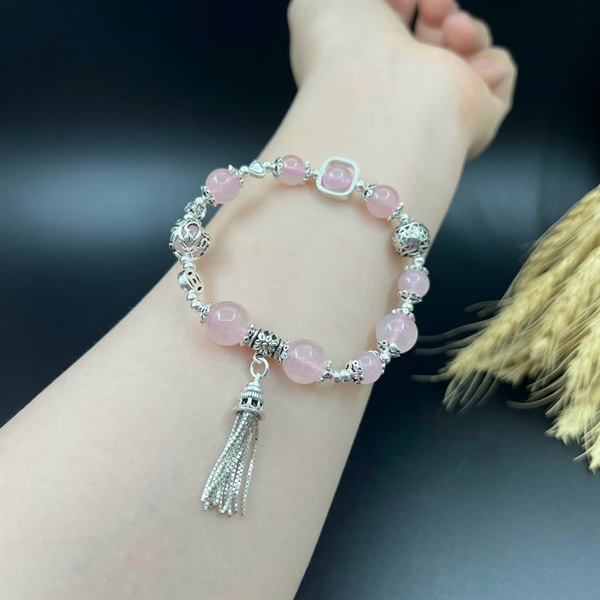 Vòng tay mix chuông tua rua phối bạc