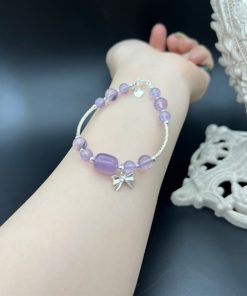 Lắc tay bạc 925 lu thống mix nơ xinh cho nữ tặng kèm hộp đựng sang trọng làm quà tặng - VT2400133