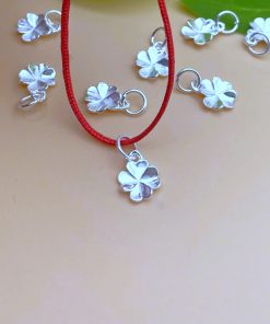 Charm bạc treo cỏ 4 lá Tứ Diệp Thảo may mắn - Charm Bạc 925 - Mã CB1800